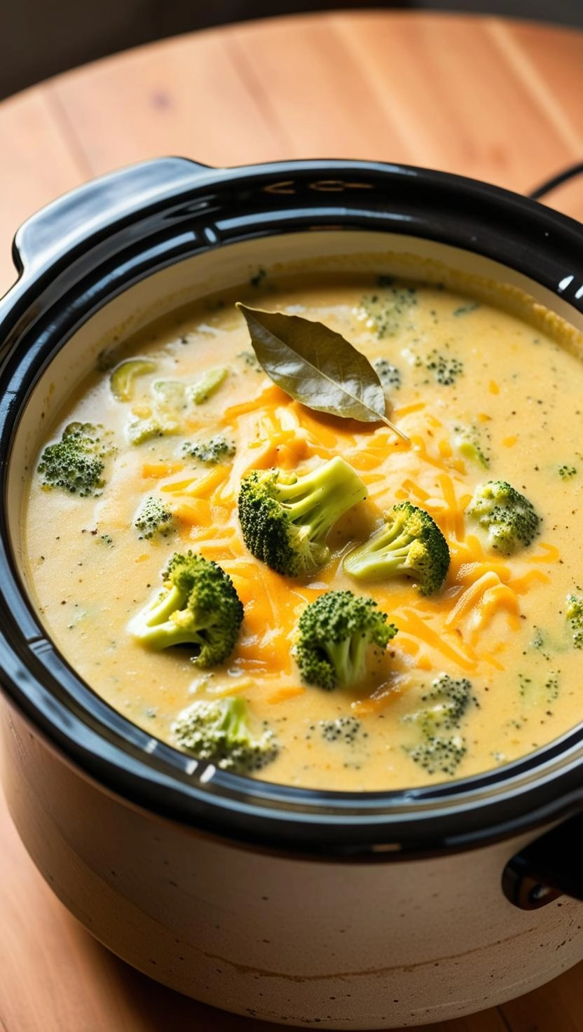 Creamy Broccoli Cheddar Soup Recipe for Slow Cooker