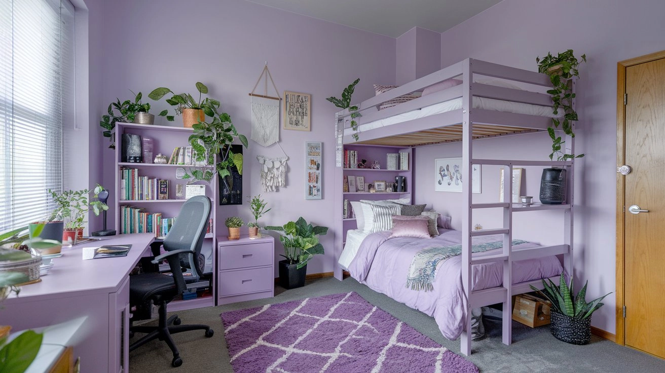 Purple Dorm Room Ideas