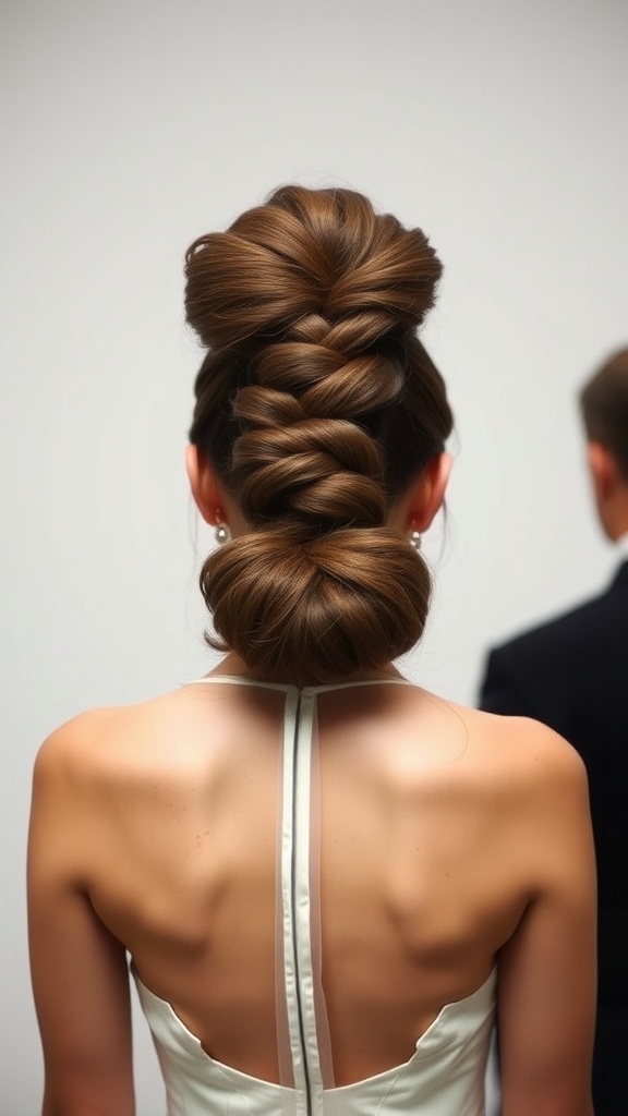 Elegant dramatic ponytail hairstyle for weddings