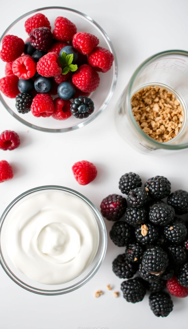 How to Make a Greek Yogurt Parfait with Berries at Home