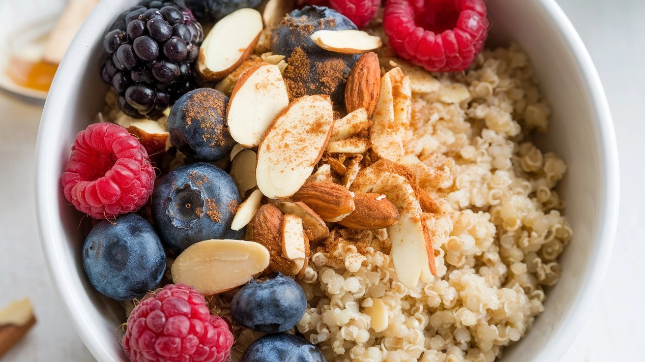 Quinoa Breakfast Bowl with Almonds
