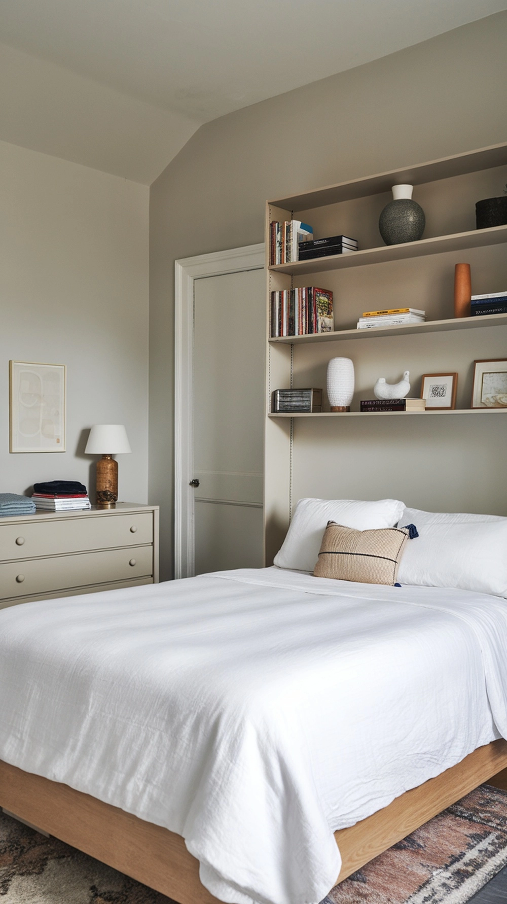 Cozy and stylish small bedroom perfect for couples