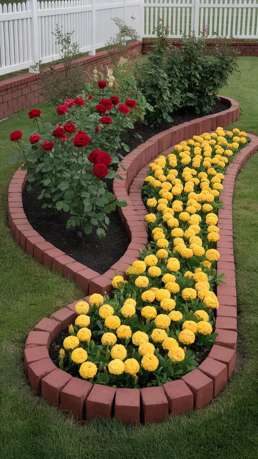 flower bed designs layout options showing curved and straight edge designs