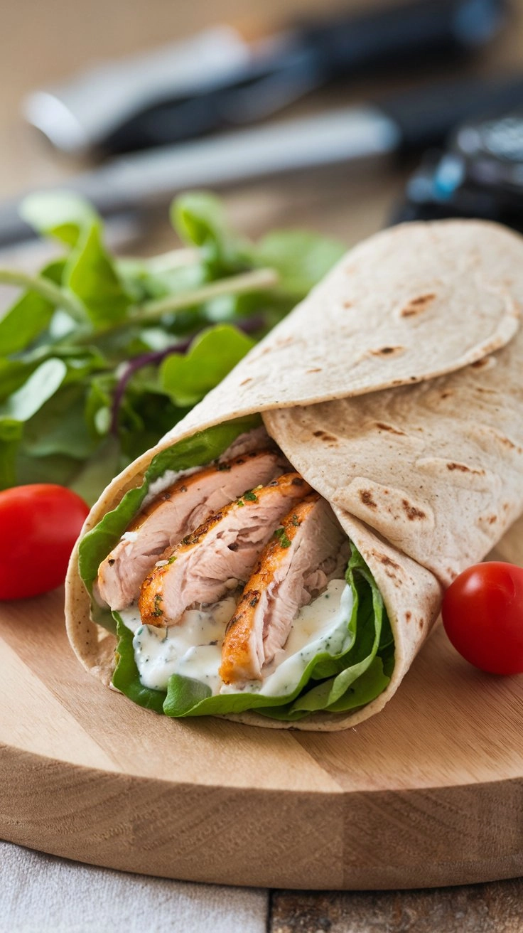 chicken caesar wrap