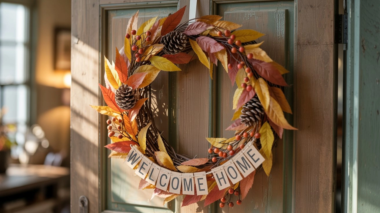 17 Cozy Fall Wreath Ideas to Make Your Front Door Shine 1 Cozy Fall Wreath Ideas