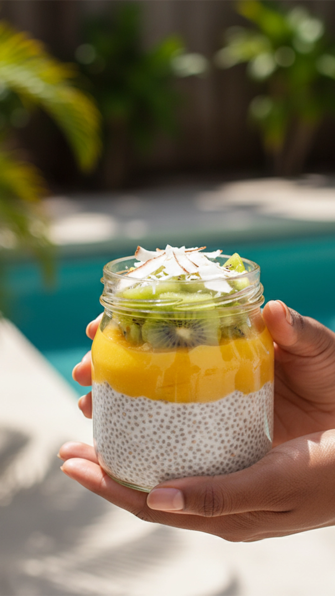 10 Delicious High-Protein Breakfast Ideas 11 A creamy and delicious chia seed pudding layered with fresh fruit, an easy high-protein breakfast.