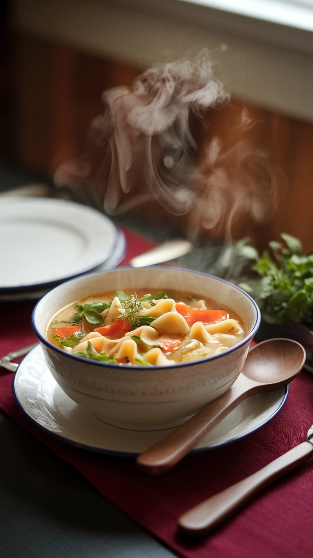 10 Cozy Fall Soup Recipes to Keep You Warm All Season 7 A bowl of classic chicken noodle soup with chicken, noodles, carrots, and herbs