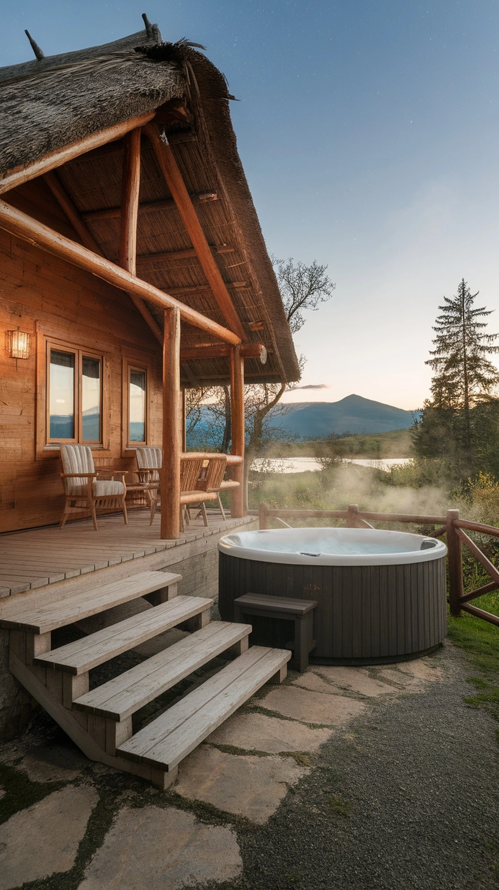 10 Cozy Cabin Trip Ideas for Your Next Adventure 10 Rustic cabin with a hot tub and scenic view