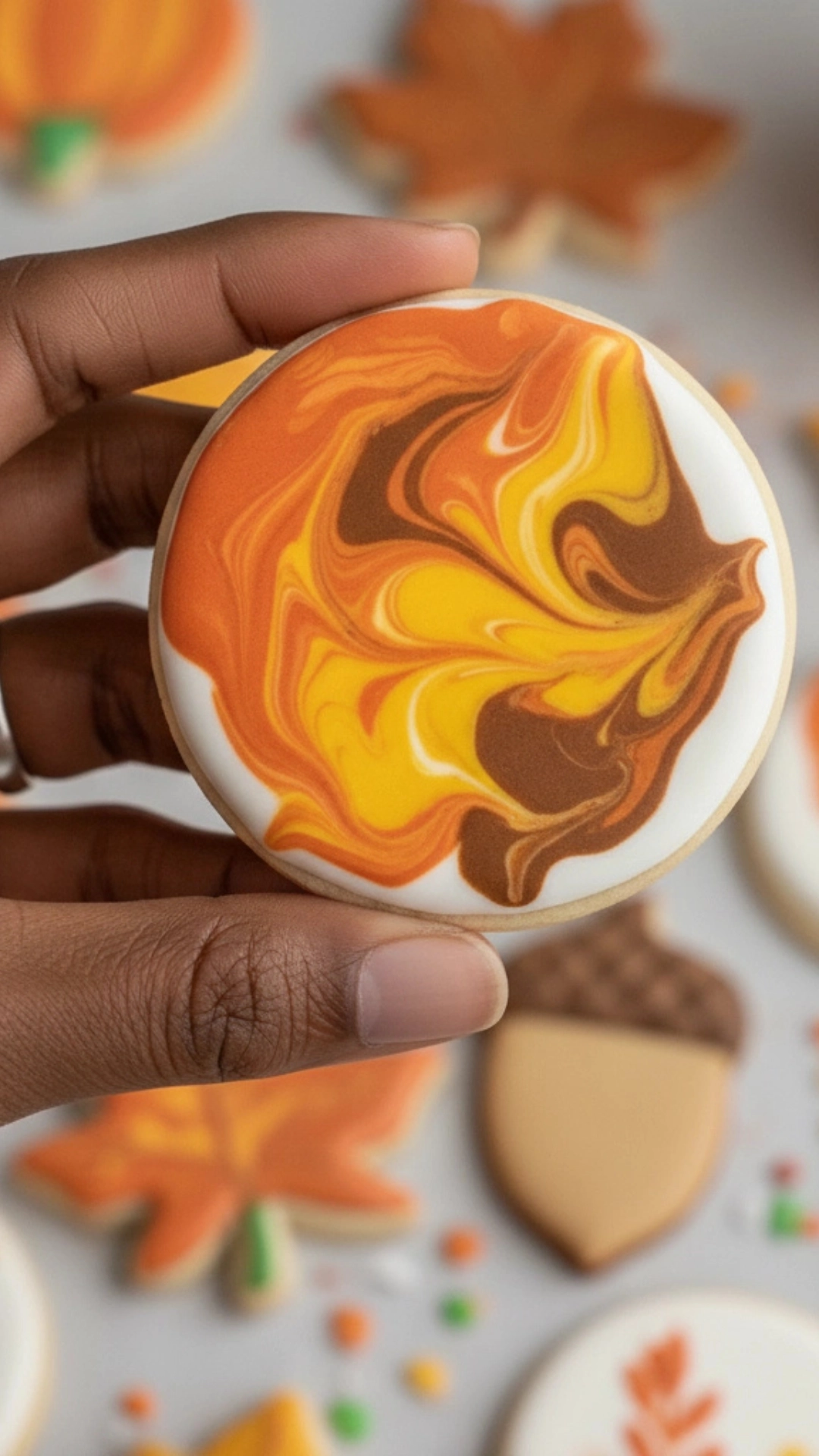 The Stunning Result A Marbled Icing Design