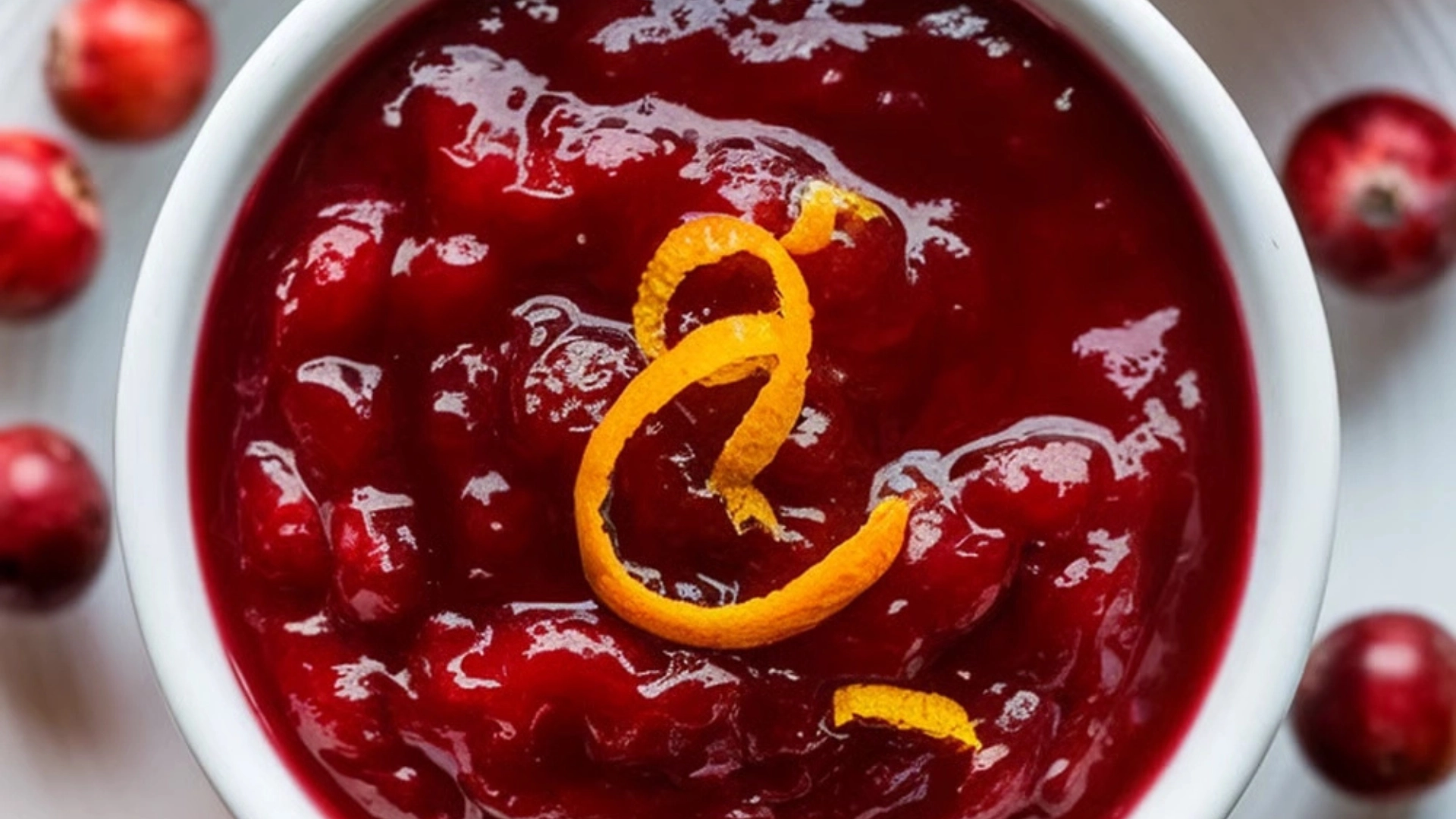Yummy Homemade Cranberry Sauce with Orange Zest