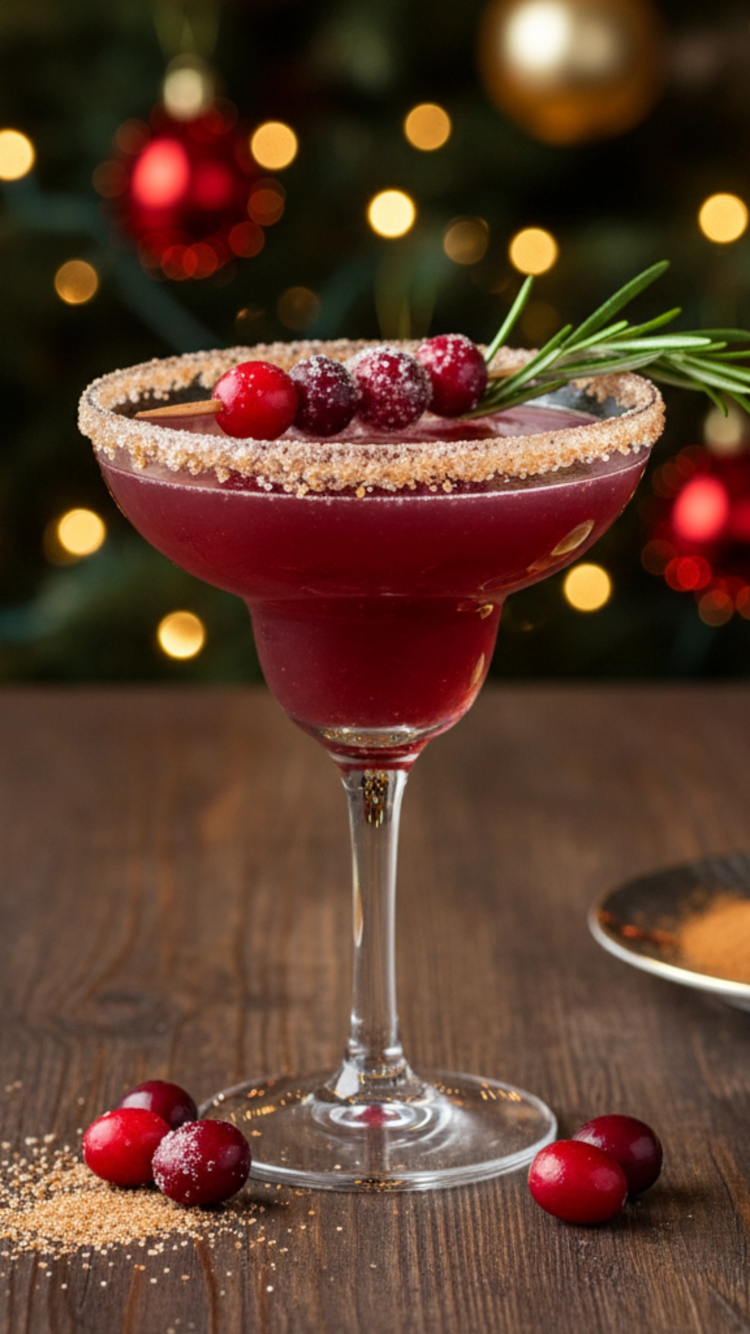Cozy Winter Spiced Christmas Margarita Recipe 2 Spiced Christmas Margarita in festive glass