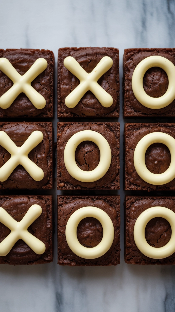 10 Pretty Valentine Cookies Decorated for Your Party 8 Brownie cookies decorated with white chocolate kisses and hugs.