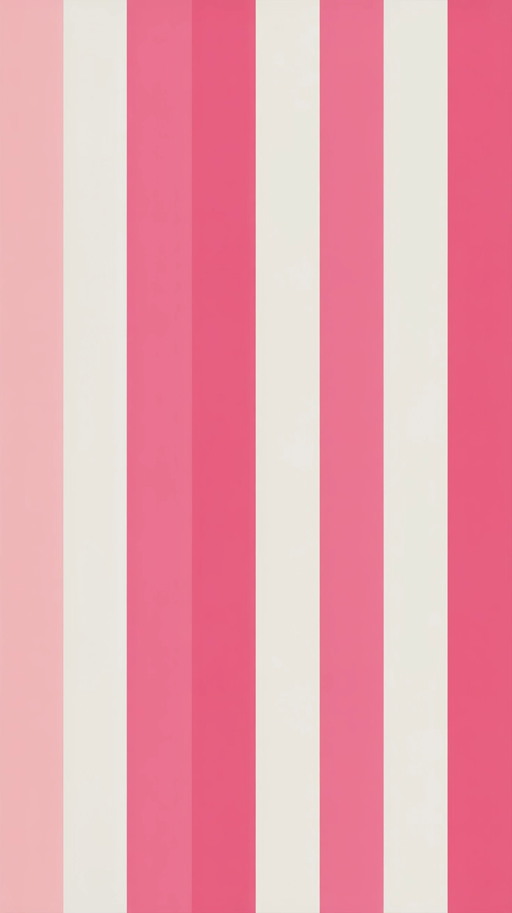 Thick vertical stripes in alternating shades of pastel pink and hot pink.