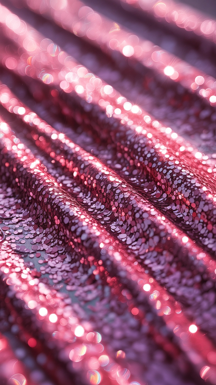 A high-resolution image of shimmering pink glitter and sparkles that look like fairy dust.