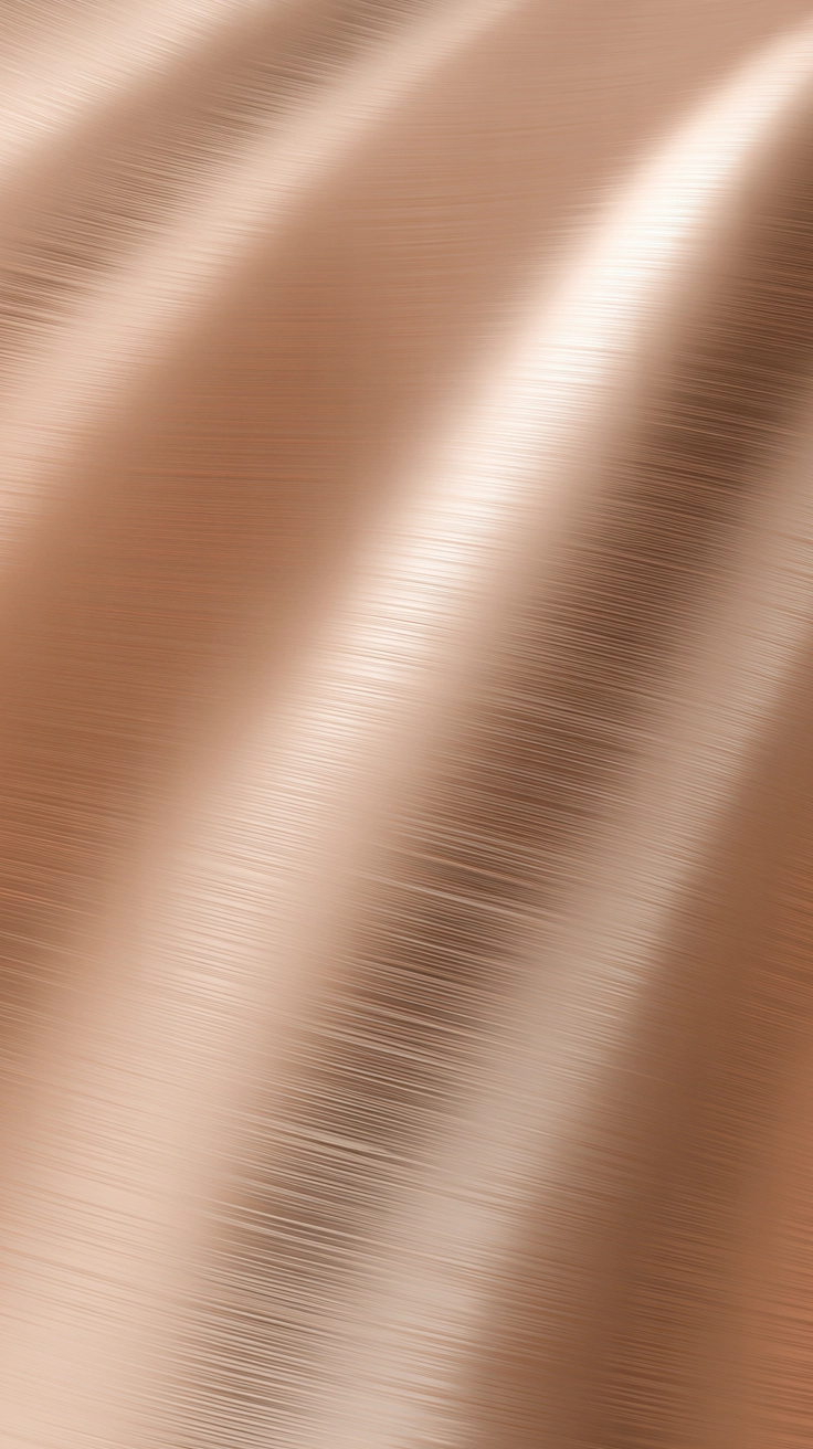 A shiny, reflective rose gold metallic texture for a phone wallpaper.