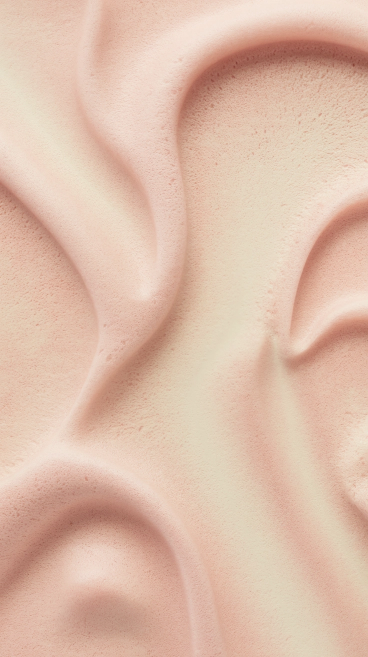 A solid, very pale creamy pink background inspired by a strawberry milkshake.