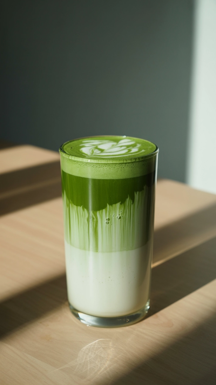 10 Refreshing Spring Drink Recipes Everyone Will Love 10 Layered green and white matcha latte.