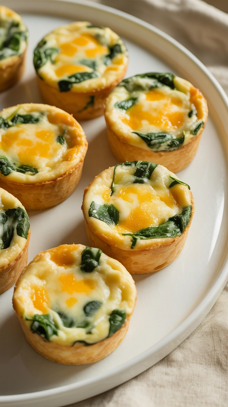 Individual gluten-free crustless quiches.