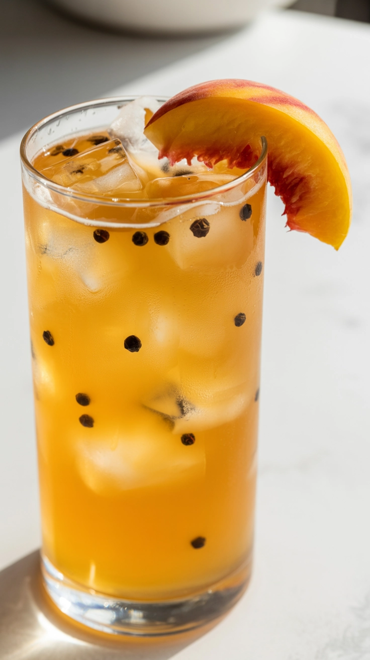 10 Refreshing Spring Drink Recipes Everyone Will Love 12 Tangy peach shrub mocktail.