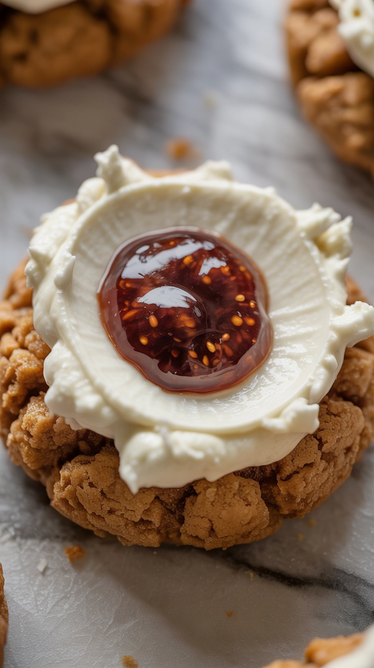 13 Irresistible Cookie Recipes You’ve Never Tried Before 7 Thumbprint cookie filled with goat cheese and fig jam.