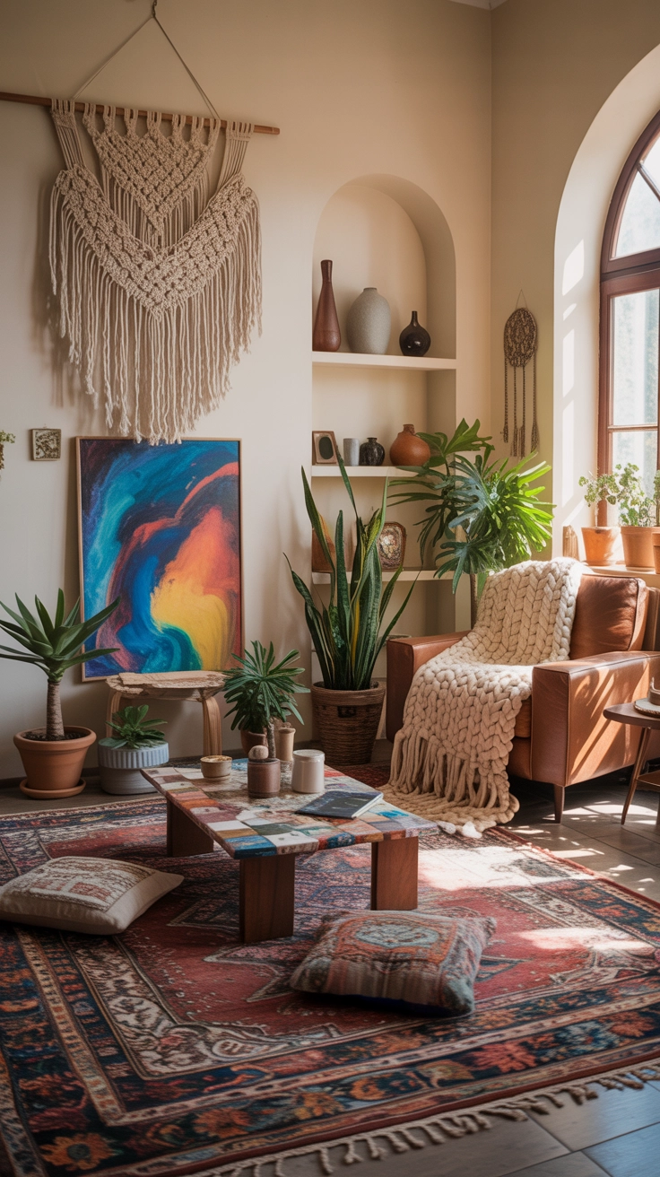 10 Small Boho Living Room Ideas That Make a Big Impact 14 boho interior decor
