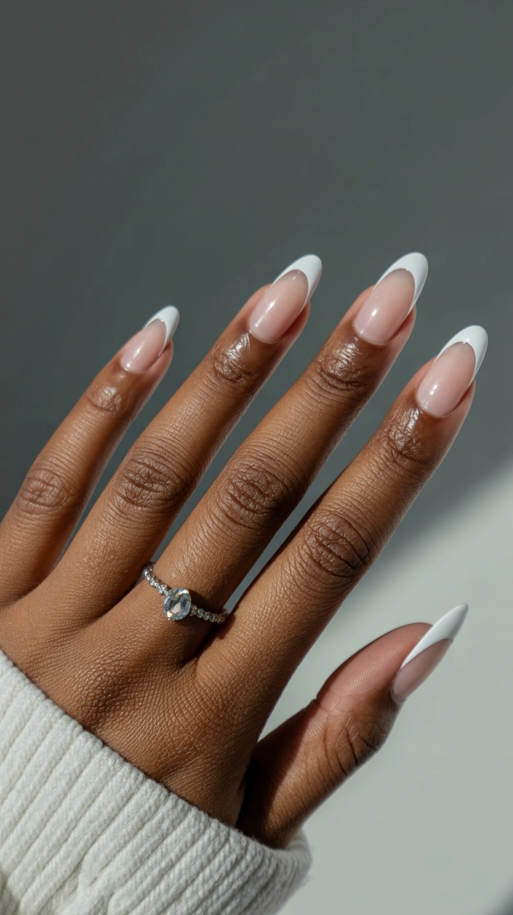 21 Double French Tip Nail Designs That Look So Trendy 23 Double French tips with a tiny crystal rhinestone accent.