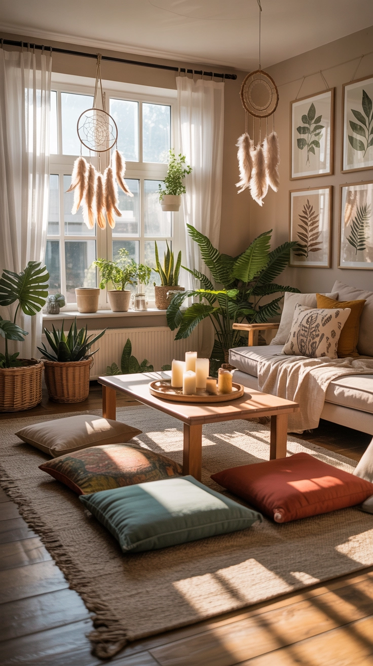 10 Small Boho Living Room Ideas That Make a Big Impact 7 boho apartment aesthetic