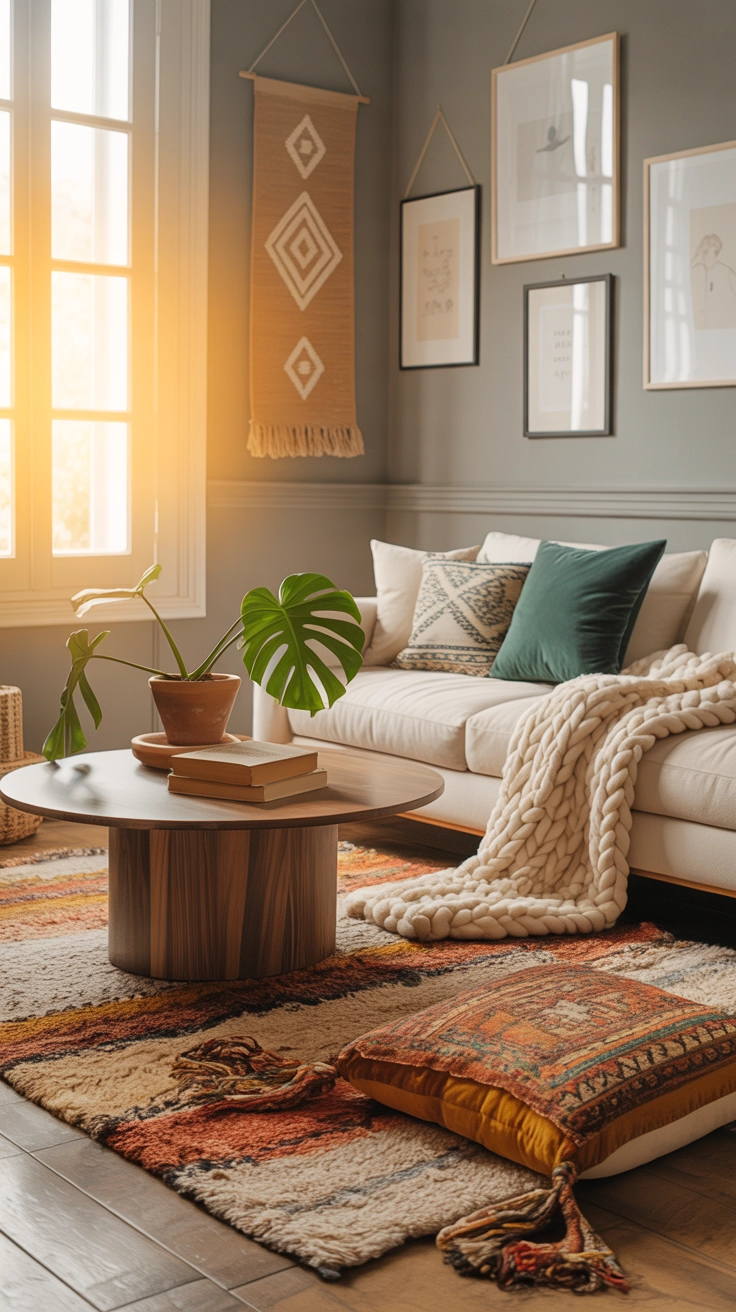 10 Small Boho Living Room Ideas That Make a Big Impact 8 Blend Scandinavian Living Room Chic with Bohemian Warmth