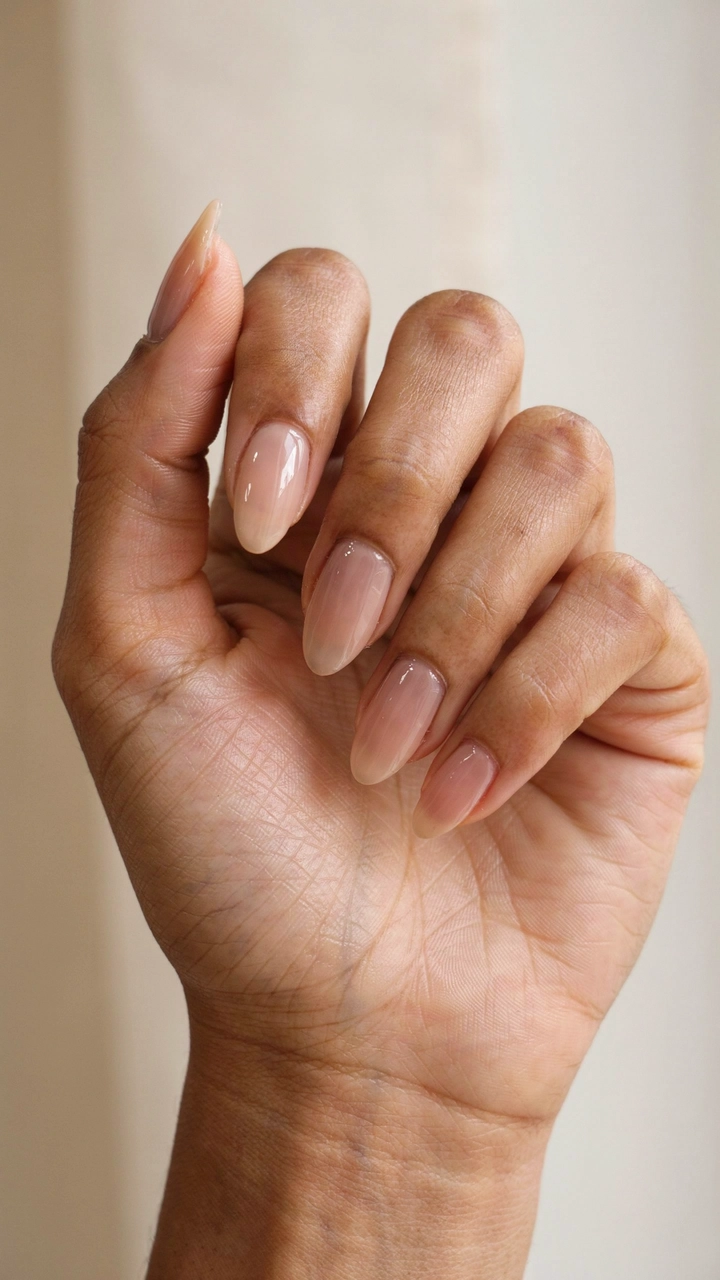 21 Cozy Fall Nail Ideas for a Warm Seasonal Look 17 Beautiful smoky taupe ombre nail design.