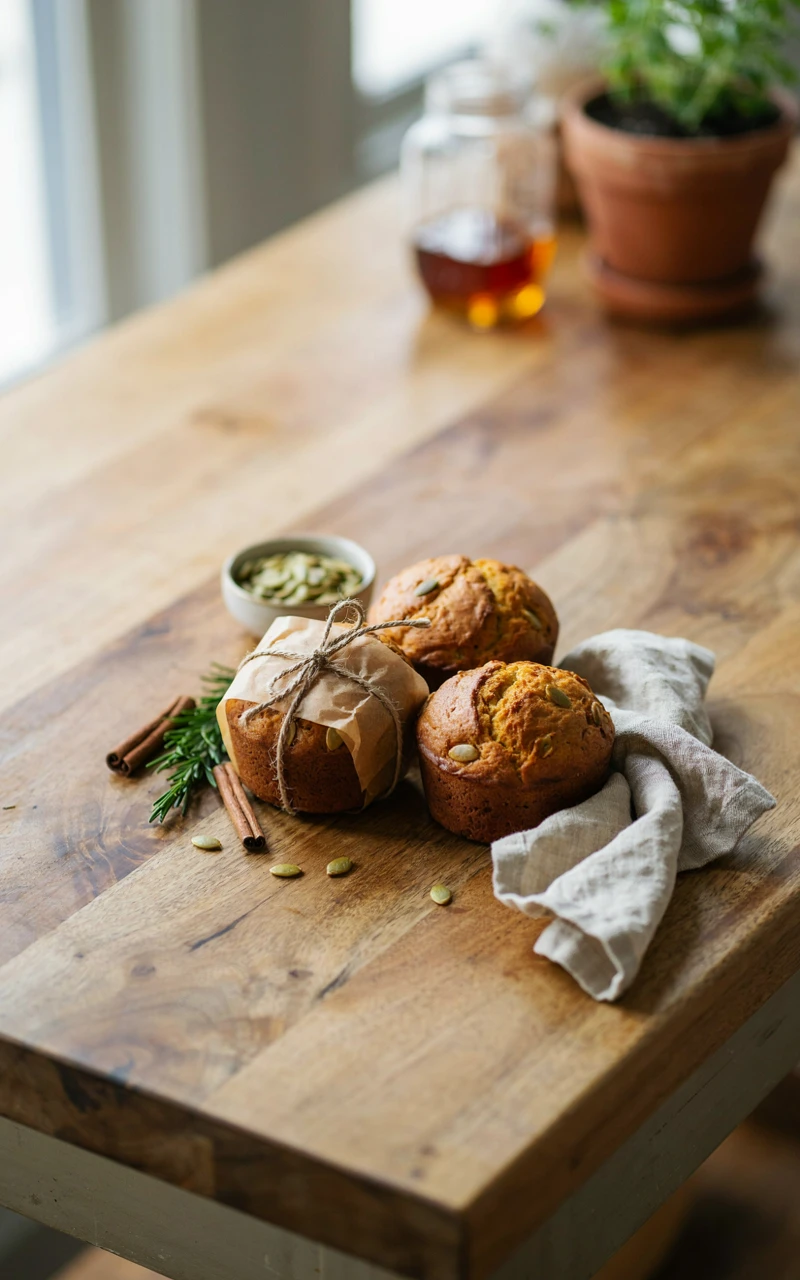 11 Easy Pumpkin Bread Recipes and Ideas for Cozy Fall Baking 12 Three mini pumpkin bread loaves, one wrapped in parchment and tied with twine.