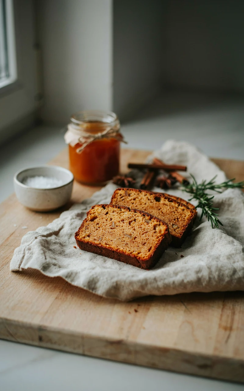11 Easy Pumpkin Bread Recipes and Ideas for Cozy Fall Baking 6 Two slices of gluten-free pumpkin bread resting on a linen napkin.