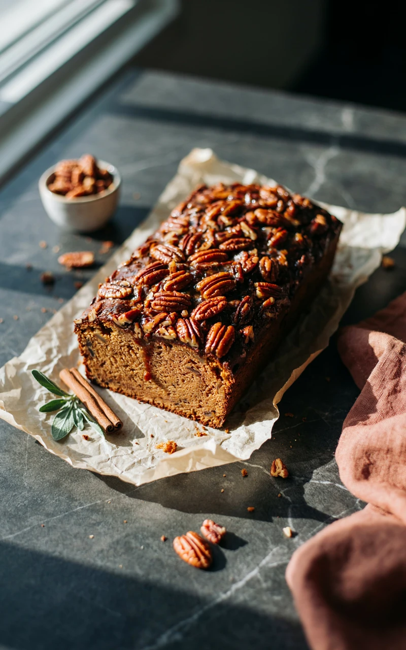 11 Easy Pumpkin Bread Recipes and Ideas for Cozy Fall Baking 10 Pumpkin bread topped with a sticky caramelized pecan praline mixture.