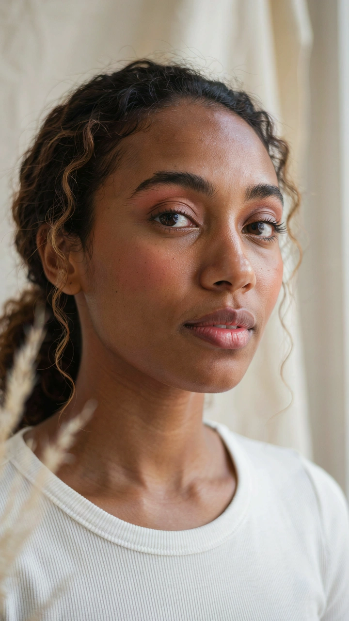 Everyday matte brown eye makeup look with soft, neutral tones for a simple, polished style.