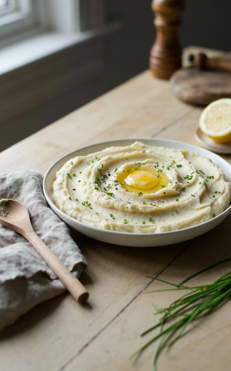 15 Irresistible Thanksgiving Recipes to Start Planning Before November 5 Bowl of creamy garlic mashed potatoes topped with melting butter, black pepper and chives